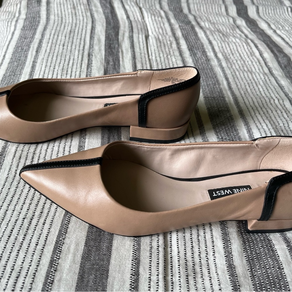 Nine West leather flats, beige, size 7, excellent condition - Picture 3 of 9